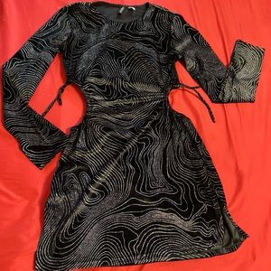 H&M divided Cut Out Sparkle Dress